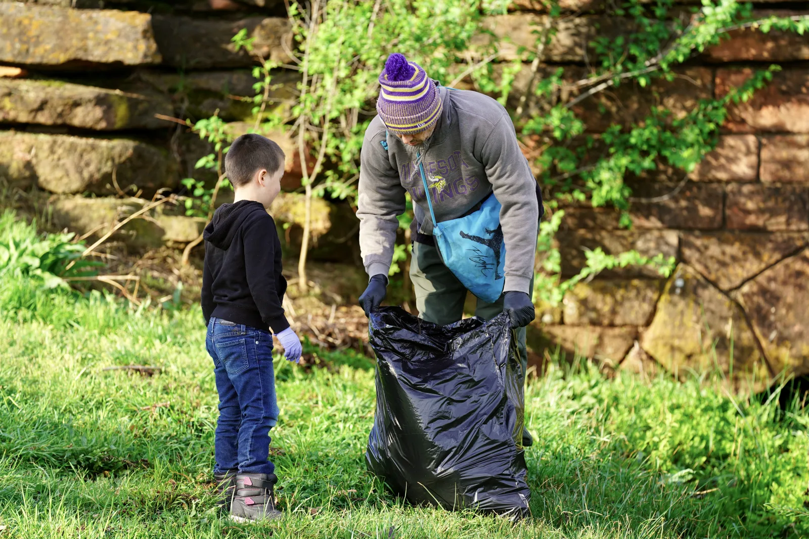 Community members at Spring Community Cleanup